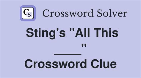 sting crossword clue|sting crossword clue answer.